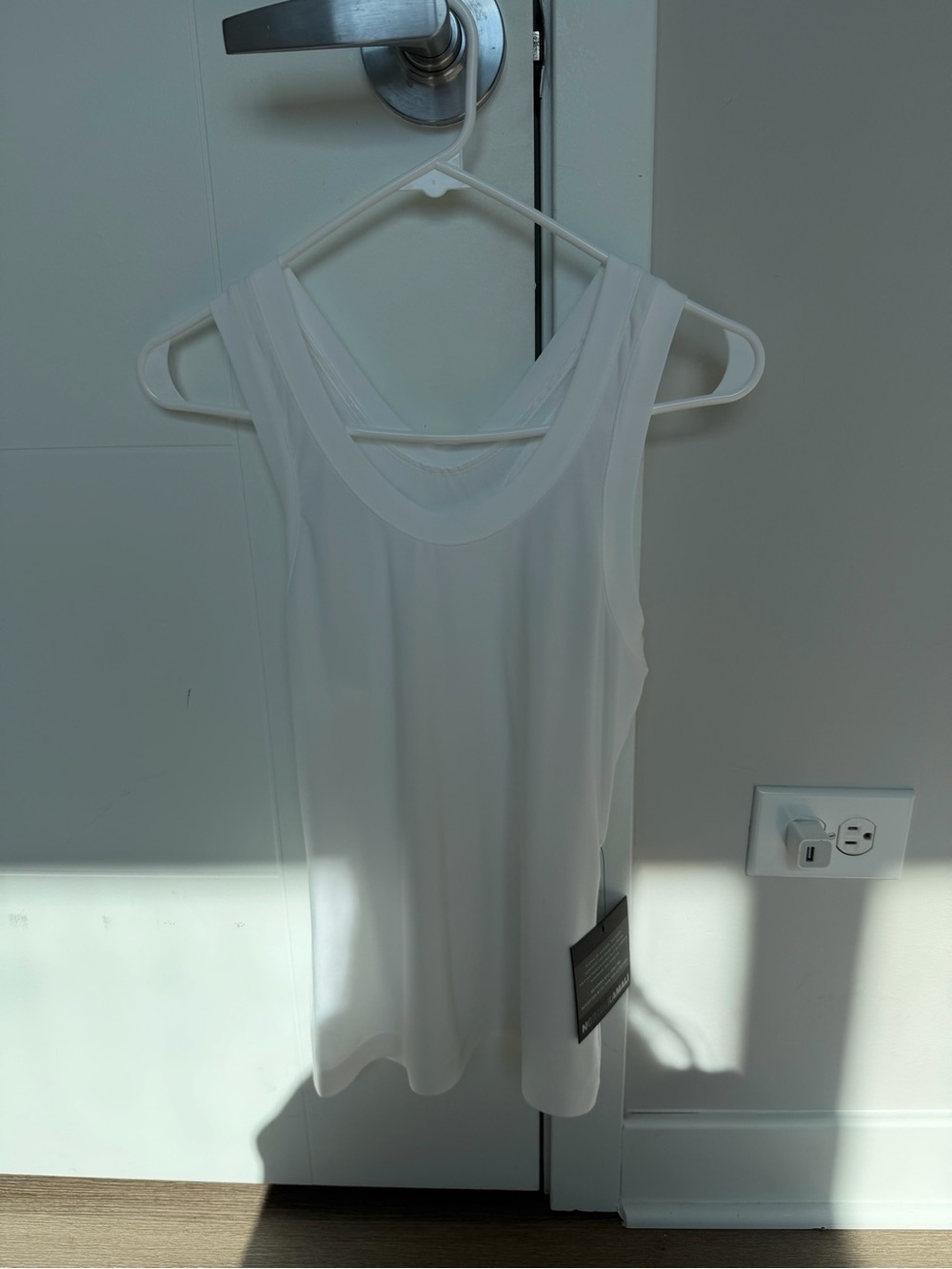 Norma Kamali white racer tee